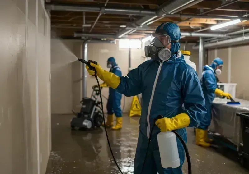 Basement Sanitization and Antimicrobial Treatment process in Kings Mills, OH