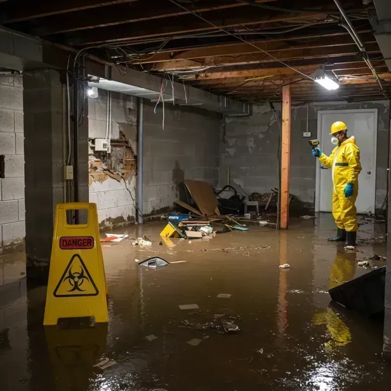 Flooded Basement Electrical Hazard in Kings Mills, OH Property